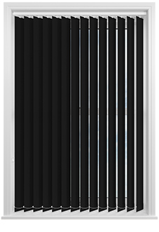 Solento (Blackout), Pure Black - Vertical Blind